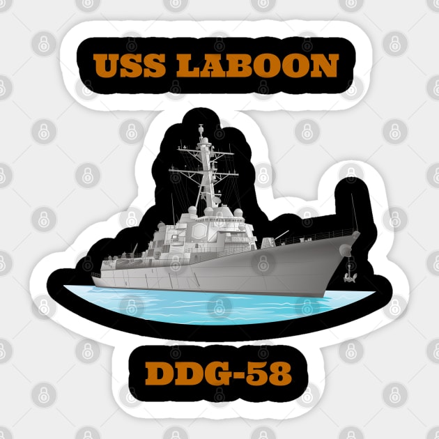 Laboon DDG-94 Destroyer Ship Sticker by woormle